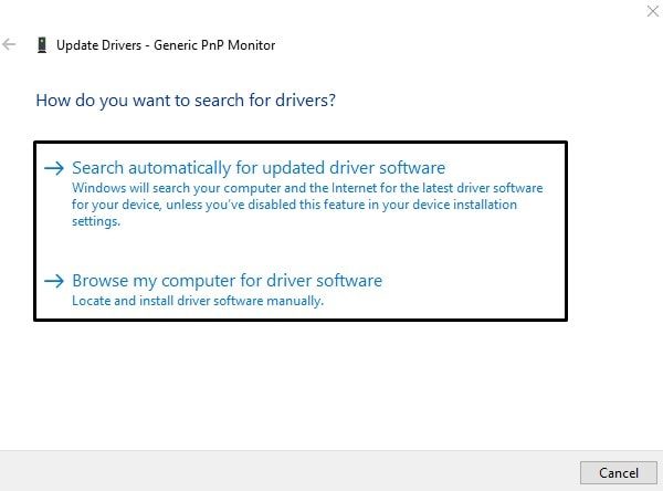 Generic Pnp Monitor Driver Update Windows 10